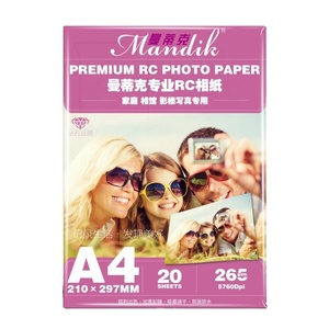 Papel Fotográfico <span class=keywords><strong>Mate</strong></span> Impermeable para Impresión de Inyección de Tinta, Tamaño A4, 265 g/m², para RC - Product Image 3
