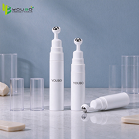 Botol Roll-on Kosmetik PP/PS Single Wall Airless 5ml 10ml 15ml Kemasan Kosmetik Kosong untuk Krim Mata Serum Lotion
