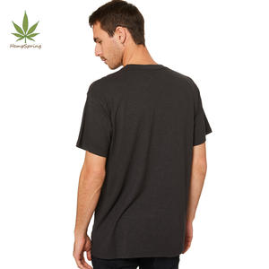 男性用Tシャツカスタム麻コットンTシャツ中国空白ラウンドクルーネック麻服麻Tシャツ持続可能なTシャツ - Product Image 5