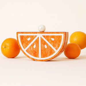 Watermelon <strong>Orange</strong> Shaped Handbag Women Chain <strong>Clutch</strong> Evening <strong>Bag</strong> Acrylic <strong>Bag</strong> - Product Image 5