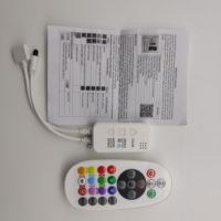 Contrôleur de variateur LED intelligent WiFi Tuya 2.4G RGB/RBGW avec entrée DC12-24V 6A/canal, télécommande 20 touches, portée 15m pour bande LED