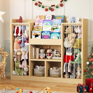 Estantería Infantil de 4 Niveles para Guardería, Organizador de Juguetes de Peluche de Madera con Estantes - Product Image 5