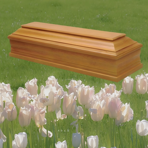 Гроб из массива дерева в европейском стиле, экологичный, биоразлагаемый, для младенцев и взрослых, с возможностью индивидуального дизайна - Product Image 4