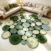 Tapis moderne simple au design personnalisé en laine de Nouvelle-Zélande, à poils coupés 3D, antidérapant, résistant à l'usure, insonorisant, adapté aux salons de thé et aux villas