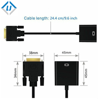 OEM Haute qualité 0.5/1.5/1.8/2/3/5/10/15m mâle à mâle numérique dvi câble