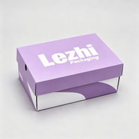 Boîtes de rangement pour chaussures avec impression de logo personnalisée, grande taille, rouge et noir, boîte à chaussures pour baskets