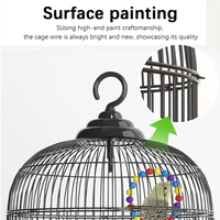 Cage à oiseaux pliable classique en métal robuste et respirant pour l'extérieur, avec plateau en plastique thermolaqué, facile à nettoyer, vente en gros