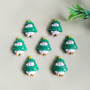 Resina colorida dibujos animados árbol <span class=keywords><strong>de</strong></span> Navidad muñeco <span class=keywords><strong>de</strong></span> nieve caja <span class=keywords><strong>de</strong></span> regalo parte posterior plana álbum <span class=keywords><strong>de</strong></span> recortes <span class=keywords><strong>pato</strong></span> FIESTA <span class=keywords><strong>DE</strong></span> Navidad figuritas DIY decoración manualidades - Product Image 5