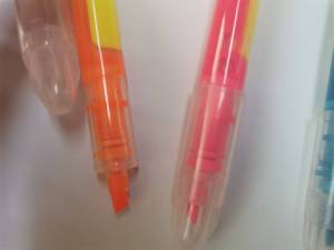 Reliabo mới đến tùy chỉnh in không độc hại hai màu hai mặt Bút <span class=keywords><strong>Highlighter</strong></span> - Product Image 4