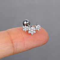 Fleur Zircon Boucles D'oreilles En Gros En Forme De Fleur Boucle D'oreille Femmes Accessoires De Mode Pour La Fête Du Festival