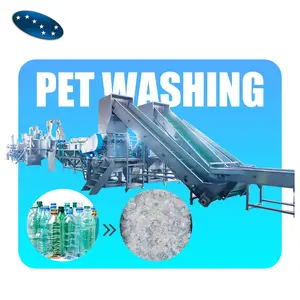 500kg/h PET recycling machine/pet bottle washing plant/pet flake hot washer line