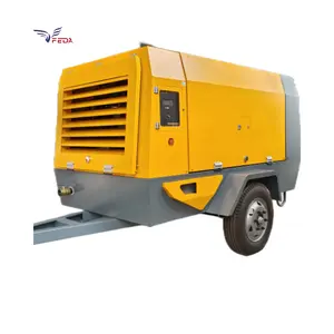 Mobile Diesel Air Compessors Diesel Tow Behind Air Compressor for Sale China Portable 140kw Weichai Diesel 185 Cfm 15 1.3 0~40