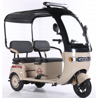 Scooter électrique adulte quatre places 1000W, châssis en alliage d'aluminium, pneus hydrauliques 300-10, tricycle électrique personnalisé.