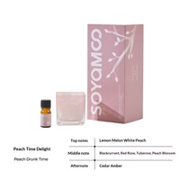 Diffuseur de parfum sans flamme, série Peach Drunk, parfum pêche, style hôtelier, arôme fleur de cerisier, décoration intérieure, diffuseur de parfum en cristal