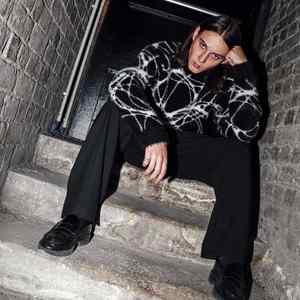 Suéter personalizado de mohair para hombre, jersey de cuello redondo, patrón sólido, 220g, hecho a máquina con logotipo frontal, suministro ODM de invierno - Product Image 5