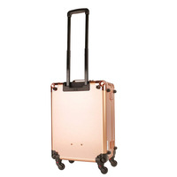 Étui de Studio roulant Portable à LED, kit de maquillage, haut-parleur on the go, boîte dorée, avec lumière, Promotion