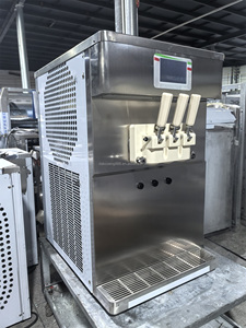 Machine à glace molle 3 saveurs avec 2 compresseurs, machine combinée à slush et à glace, congélateur commercial pour yaourt glacé - Product Image 5