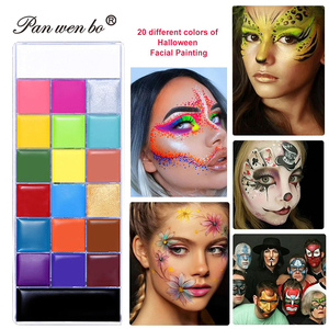 Kit de peinture corporelle et faciale à l'huile pour enfants et adultes, 20 couleurs, non toxique, sûr, pour Halloween, tatouage, fête à thème <span class=keywords><strong>FX</strong></span> - Product Image 5