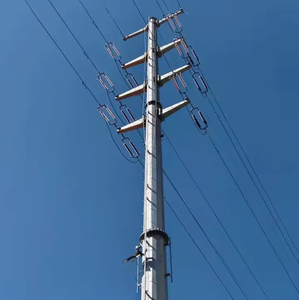 Poteau utilitaire octogonal en acier galvanisé NEA Standard 30ft 35ft 40ft pour la distribution électrique des Philippines, ligne électrique 11kV - Product Image 6