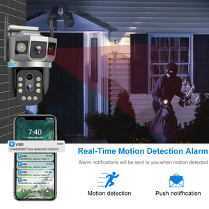 Outdoor 12mp IP66 <strong>Wifi</strong> <strong>Camera</strong> 3lens 10x Zoom AI Motion Detection With Night Vision CCTV <strong>IP</strong> Network <strong>Camera</strong> 4G Sim Card - Product Image 4