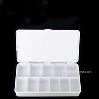 Vente en gros plastique 11 grilles boîte de rangement pour pointes d'ongles boîte d'emballage XXL boîte d'emballage personnalisée vide pour pointes d'ongles