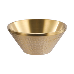 Bol à salade en acier inoxydable 304, empilable, doré/argenté, pour fêtes, mélange de nouilles, glace pilée - Product Image 5