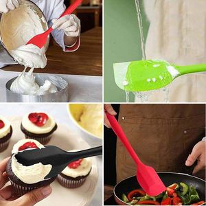 Heat-Resistant <b>Silicone</b> Spatula, Food-Grade Non-Stick Rubber Scraper, Multipurpose Kitchen Baking <b>Tool</b> for Cake Cream & Cooking - Product Image 4