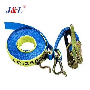 JULI 25 ~ 100mm פוליאסטר חגורה ratchet לכבול רצועות EN 12195- 2: 2000 עבור מטענים מצליפים חגורות