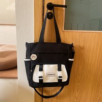 Nouveau design en gros grands sacs à bandoulière livre d'étudiant sac d'école jolie fille sac fourre-tout en toile