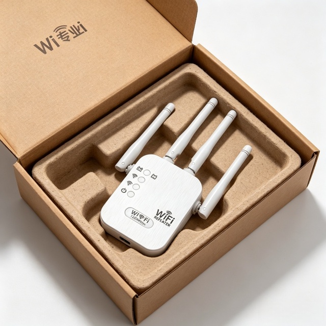 Factory Price Wifi Extender Outdoor Long Range Repeater AC1200Mbps Dual Band Amplifier 4 High Gain Antennas Full Signal Coverage