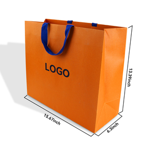 Bolsa de papel color marfil con logo, de fabricante directo, de alta calidad, personalizada para compras. - Product Image 6