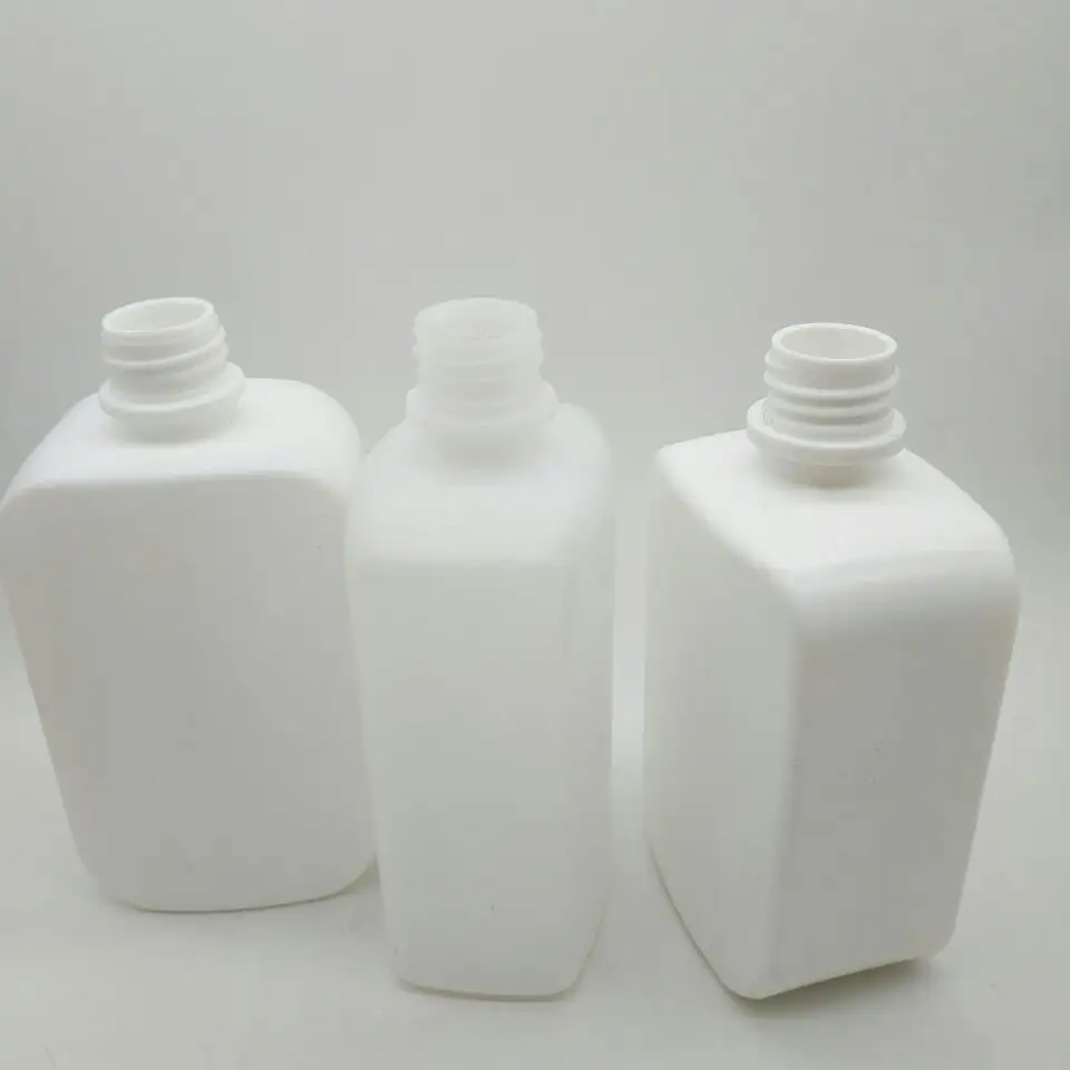 Bouteille pour shampoing à pression carrée blanche, conteneur en plastique stérilisé, 250ml, 500ml, 10 pièces