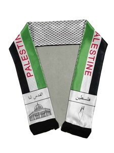 Bufanda Promocional con la Bandera Nacional de Palestina, Bufanda de Satén con Diseño Personalizado para Aficionados al Fútbol, Eventos Deportivos - Product Image 4