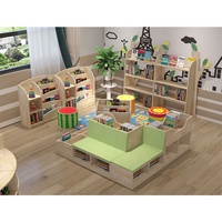 Moetry Bibliothèque pour enfants de maternelle moderne Meubles en bois massif en forme d'arbre Étagère à livres pour enfants