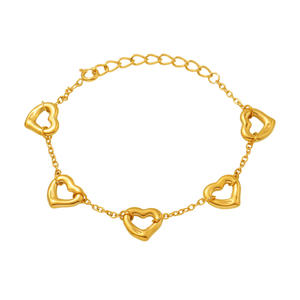 Best-seller Grande Roue Cross-Border Coeur Géométrique Bracelet Polyvalent Élégant Style Européen Américain Mode Chaîne Maillon - Product Image 5