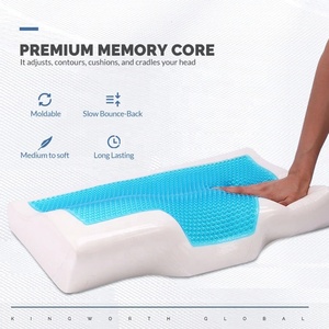 Kingworth Chất Lượng Cao Ngủ <span class=keywords><strong>Gel</strong></span> Truyền Bộ Nhớ Bọt Làm Mát Làm Mát Gối Chỉnh Hình Cổ Gối Với <span class=keywords><strong>Gel</strong></span> - Product Image 3