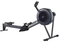 Machine de fitness à domicile pliable avec résistance à l'eau et rameur en bois