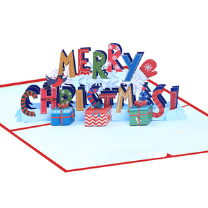 Biglietto di <span class=keywords><strong>auguri</strong></span> Pop-Up tridimensionale di buon natale nuova carta regalo per le vacanze fatta di carta per molti compleanno del giorno del papà amore - Product Image 5