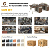 Postes de travail nordiques : mobilier de bureau moderne, simple, gris, modulaire, ergonomique, en MDF, avec tiroir