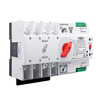 TOMZN Commutateur de transfert automatique sans fil 4P ATS 433 MHz avec télécommande, sélecteur électrique double alimentation pour une alimentation ininterrompue