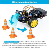 Kit de Robot éducatif Tutoriel Compatible 4Wd Diy Transparent Arduino Robot Car Chassis Kit 4 Wheel Arduino Robot Car Kit