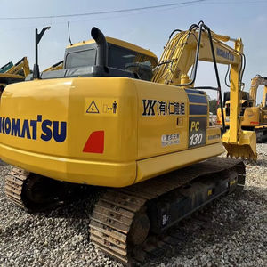 Excavatrice sur chenilles Komatsu PC130 d'occasion, certifiée CE, 99 % neuve, d'origine japonaise, équipement hydraulique pour travaux de terrassement. - Product Image 3