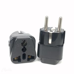 Adaptador de Enchufe Europeo Schuko, Adaptador de Corriente Internacional Tipo E/F para Estados Unidos a Europa, Alemania, Francia, <span class=keywords><strong>Islandia</strong></span>, España - Product Image 2