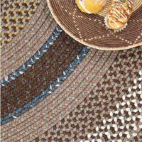 Tapis en laine tressée gris pour chambre à coucher, salon, cuisine, senior