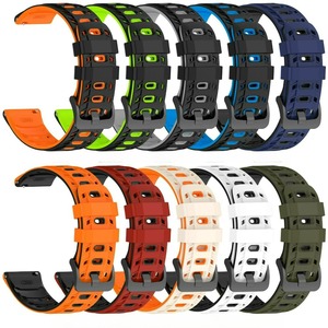 Bracelet de montre intelligent à boucle de pression pour Samsung Huawei <span class=keywords><strong>Suunto</strong></span> 9 pic 22mm Style sportif remplacement de bracelet de montre antichoc - Product Image 1