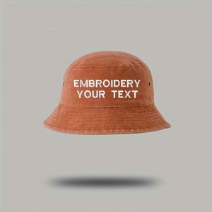 Custom Embroidered Bucket <b>Hat</b> <b>for</b> Men Women Adjustable Cotton <b>Hat</b> Personalized Text Outdoor Sun Protection Cap One Piece MOQ - Product Image 6