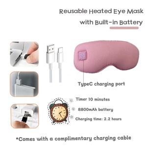 Masque oculaire auto-chauffant sans fil en graphène rechargeable pour la relaxation, soulagement de la fatigue oculaire et instrument de réparation post-partum - Product Image 6