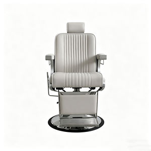 Chaise de barbier hydraulique à 360° en promotion °   Fauteuil de salon pivotant et inclinable, réglable en hauteur, avec structure en acier inoxydable et revêtement en cuir, pour coiffeur - Product Image 3