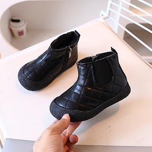 Autumn and Winter Short Boots Children's Vintage Warm Short Boots PU Children's <b>Soft</b> Sole Snow Boots - Product Image 6