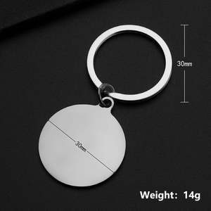 Llavero Personalizado de Acero Inoxidable con Grabado Láser y Orificio Redondo Exterior, Superventas - Product Image 2